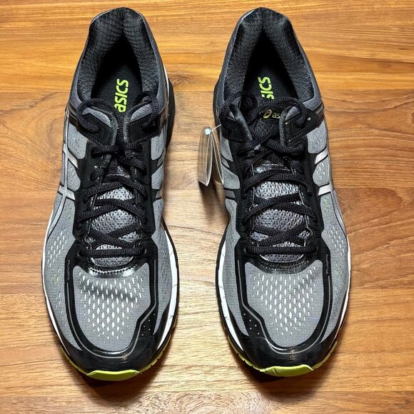 Asics Gel Kayano 22 Men's Size 12 Charcoal/Silver/Lime New with Box - Picture 1 of 8